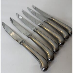 VTG EKCO Eterna 6 Pcs Steak Knife Set Stainless Steel Japan Pistol Grip 9.25"L
